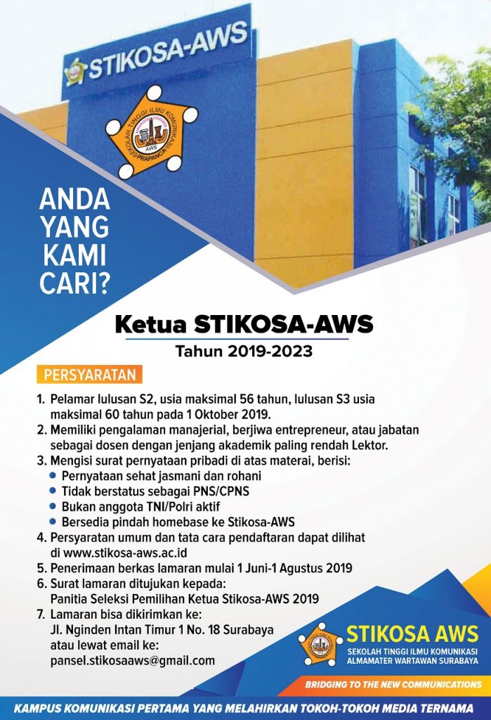 Ketua Stikosa-AWS Tahun 2019-2023